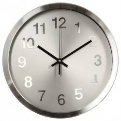 Horloge en aluminium D30cm - Gris