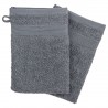 Lot de 2 gants de toilette en coton 450g/m² 15X21cm - Gris foncé