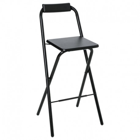 Tabouret de bar pliable LOUNA - Noir