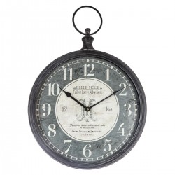 Horloge gousset en métal D40cm BELLE MODE - Gris
