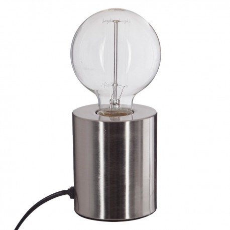 Lampe socle en métal H10cm SABA - Argent