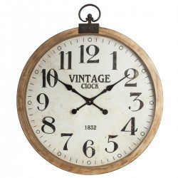 Horloge en bois à gousset D74cm, INTÉRIEUR NOMADE - Marron clair