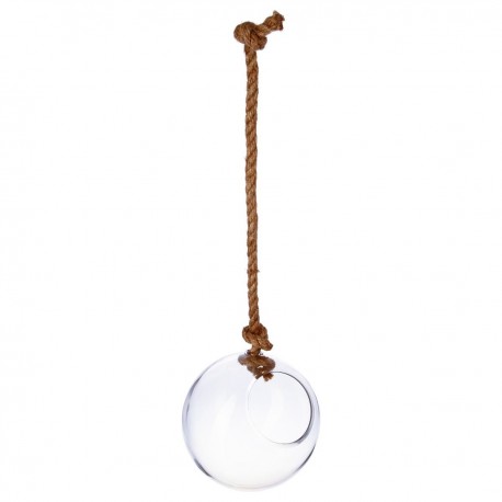 Suspension en corde avec boule en verre D19cm INTÉRIEUR NOMADE