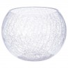 Vase boule craquelé D20cm - Transparent
