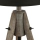 Lampe en bois H46cm MIRY, ESPRIT RÉCUP - Noir