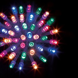 Guirlande 200 LED multicolore de 20m - Fil transparent