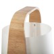 Lampe en bambou et plastique H35cm REX - Blanc et beige
