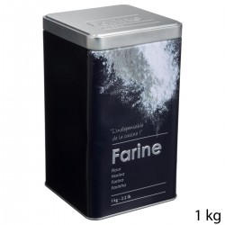 Boîte à farine en relief 1kg BLACK ÉDITION - Noir