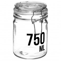 Bocal en verre capacité 750mL - Transparent