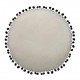 Coussin rond mandala D40cm DELHI - Noir et blanc