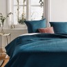 Dessus de lit 240X260cm et 2 taies d'oreiller LA DOLCE VITA - Bleu canard