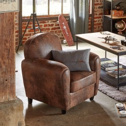 Fauteuil club STANIS, HIPSTER HOME - Marron