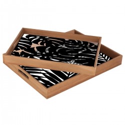Lot de 2 plateaux CONTEMP' HOME