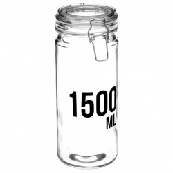 Bocal en verre capacité 1500mL - Transparent
