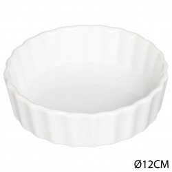 Tartelette en céramique D12cm - Blanc