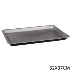 Plaque de cuisson rectangle 37x32cm en métal SIGNATURE - Noir