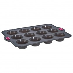 Moule à 12 muffins en silicone SILITOP - Gris