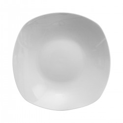 Assiette creuse en porcelaine D22cm PLAZA - Blanc