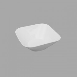 Coupelle carrée en porcelaine D14cm ÉLÉGANCE - Blanc