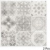 2 Stickers 9 carreaux 25X25cm CARO - Gris