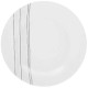 Assiette plate ronde D27cm LIGNES - Blanc