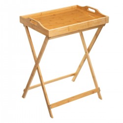 Table plateau en bambou - Beige marron