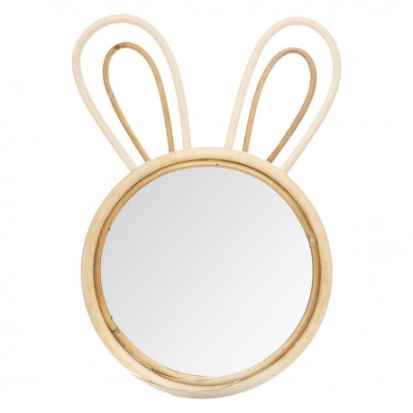 Miroir lapin en bambou WILD - Beige