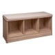 Banc en bois avec 3 cases MIX'nMODUL - Bois naturel