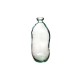 Vase bouteille en verre recyclé H35cm - Transparent