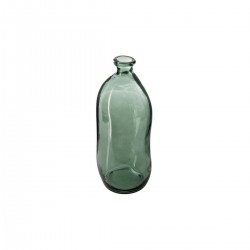Vase bouteille en verre recyclé H35cm - Kaki