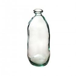 Vase bouteille en verre recyclé H51cm - Transparent