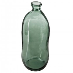 Vase bouteille en verre recyclé H73cm - Kaki