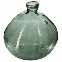 Vase rond en verre recyclé D33cm - Kaki