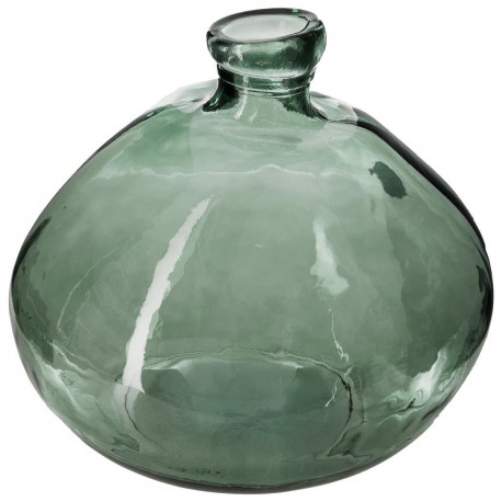 Vase rond en verre recyclé D45cm - Kaki