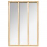 Miroir en bois 3 colonnes ATELIER 116X76cm - Naturel