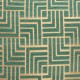 Housse de coussin en chenille motif géométrique 40X40cm - Vert et doré