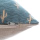 Housse de coussin en chenille à cactus 40X40cm - Bleu clair