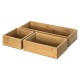 Lot de 3 organiseurs coulissants en bambou TIDYSMART - Naturel