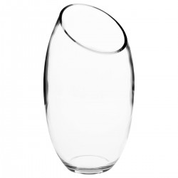Vase bombé en verre H27cm - Transparent