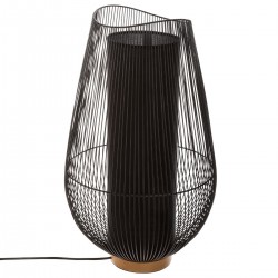 Lampe en métal filaire H59,5cm KETA - Noir