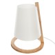Lampe en bambou et abat-jour en plastique H26cm PITA - Blanc