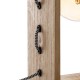 Lampe en bois rectangle H28cm IWATA - Beige
