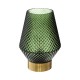 Lampe LED base doré H17cm - Vert