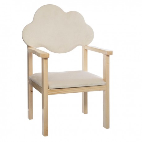 Chaise à dossier nuage pour enfant DOUCEUR LUNAIRE - Beige