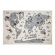 Tapis carte du monde 100X150cm - Beige