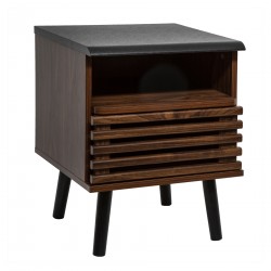 Table de chevet à porte ASMAR - Marron