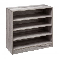 Meuble rangement à chaussures en bois 12 paires - Gris