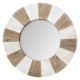 Miroir en bois à relief D90 - Beige