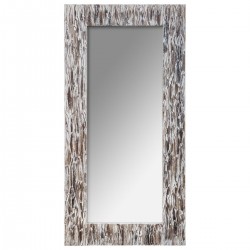 Miroir rectangle en bois à relief 166X80cm - Marron