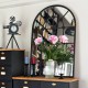 Miroir en métal 110X70cm FLOWER FACTORY - Noir